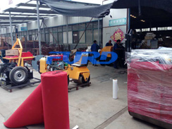 福瑞得機械全自動井蓋切割機，座駕壓路機及時發貨